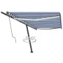 Toldo automático LED sensor de viento azul y blanco 500x300 cm de vidaXL, Toldos - Ref: Foro24-3069791, Precio: 727,09 €, Des...