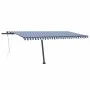 Automatische Markise LED-Windsensor blau und weiß 500x300 cm von vidaXL, Markisen - Ref: Foro24-3069791, Preis: 727,38 €, Rab...