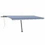 Automatische Markise LED-Windsensor blau und weiß 500x300 cm von vidaXL, Markisen - Ref: Foro24-3069791, Preis: 666,95 €, Rab...