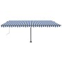 Automatische Markise LED-Windsensor blau und weiß 500x300 cm von vidaXL, Markisen - Ref: Foro24-3069791, Preis: 666,95 €, Rab...