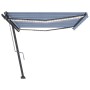 Automatische Markise LED-Windsensor blau und weiß 500x300 cm von vidaXL, Markisen - Ref: Foro24-3069791, Preis: 666,95 €, Rab...