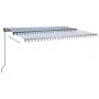 Automatische Markise LED-Windsensor blau und weiß 500x300 cm von vidaXL, Markisen - Ref: Foro24-3069791, Preis: 727,38 €, Rab...