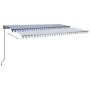 Automatische Markise LED-Windsensor blau und weiß 500x300 cm von vidaXL, Markisen - Ref: Foro24-3069791, Preis: 666,95 €, Rab...