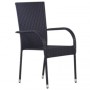 Juego de comedor de jardín 5 piezas negro von , Gartensets - Ref: Foro24-3099379, Preis: 329,73 €, Rabatt: %