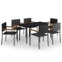Juego de comedor para jardín 7 piezas negro von , Gartensets - Ref: Foro24-3099422, Preis: 457,50 €, Rabatt: %