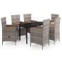 Juego de comedor de jardín 7 piezas con cojines gris von , Gartensets - Ref: Foro24-3099434, Preis: 961,56 €, Rabatt: %