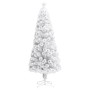 Árbol de Navidad artificial con LED blanco fibra óptica 240 cm
