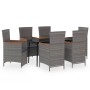 Juego de comedor de jardín 7 piezas con cojines gris de , Conjuntos de jardín - Ref: Foro24-3099469, Precio: 890,25 €, Descue...