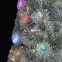 Árbol de Navidad artificial con LED blanco fibra óptica 240 cm