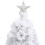 Árbol de Navidad artificial con LED blanco fibra óptica 240 cm