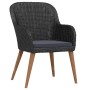 Juego de comedor de jardín 5 piezas con cojines negro von , Gartensets - Ref: Foro24-3099506, Preis: 490,00 €, Rabatt: %