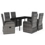 Juego de comedor de jardín 7 piezas con cojines gris von , Gartensets - Ref: Foro24-3099497, Preis: 1,00 €, Rabatt: %