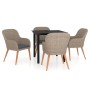 Juego de comedor de jardín 5 piezas con cojines marrón von , Gartensets - Ref: Foro24-3099512, Preis: 557,60 €, Rabatt: %
