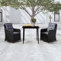 Juego de comedor para jardín 3 piezas negro de , Conjuntos de jardín - Ref: Foro24-3099571, Precio: 442,59 €