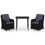 Juego de comedor para jardín 3 piezas negro de , Conjuntos de jardín - Ref: Foro24-3099571, Precio: 460,96 €, Descuento: %