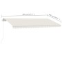 Manuell einziehbare Standmarkise creme 400x300 cm von vidaXL, Markisen - Ref: Foro24-3069537, Preis: 568,62 €, Rabatt: %