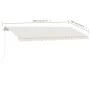 Retractable manual cream-colored freestanding awning 400x300 cm by vidaXL, Awnings - Ref: Foro24-3069537, Price: 589,14 €, Di...
