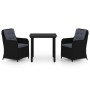 Juego de comedor para jardín 3 piezas negro de , Conjuntos de jardín - Ref: Foro24-3099559, Precio: 441,78 €, Descuento: %