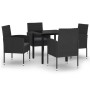 Juego de comedor para jardín 5 piezas negro von , Gartensets - Ref: Foro24-3099614, Preis: 333,06 €, Rabatt: %