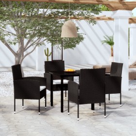 Juego de comedor para jardín 5 piezas negro de , Conjuntos de jardín - Ref: Foro24-3099602, Precio: 233,88 €, Descuento: %