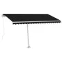Retractable manual foot awning anthracite gray 400x300 cm by vidaXL, Awnings - Ref: Foro24-3069539, Price: 599,47 €, Discount: %