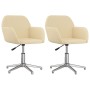 Sillas de comedor giratorias 2 unidades tela color crema by , dining chairs - Ref: Foro24-3103029, Price: 164,40 €, Discount: %