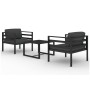 Set muebles de jardín 3 pzas y cojines aluminio gris antracita von , Gartensets - Ref: Foro24-3107780, Preis: 550,10 €, Rabat...