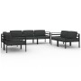 Set muebles de jardín 7 pzas y cojines aluminio gris antracita by , Garden sets - Ref: Foro24-3107796, Price: 1,00 €, Discoun...