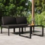 Set muebles de jardín 3 pzas y cojines aluminio gris antracita by , Garden sets - Ref: Foro24-3107782, Price: 446,56 €, Disco...
