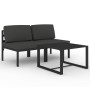Set muebles de jardín 3 pzas y cojines aluminio gris antracita by , Garden sets - Ref: Foro24-3107782, Price: 446,56 €, Disco...
