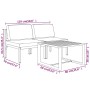 Set muebles de jardín 3 pzas y cojines aluminio gris antracita by , Garden sets - Ref: Foro24-3107782, Price: 446,56 €, Disco...