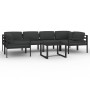 Set muebles de jardín 7 pzas y cojines aluminio gris antracita von , Gartensets - Ref: Foro24-3107810, Preis: 990,75 €, Rabat...