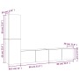 Set de muebles para TV 4 pzas madera contrachapada marrón roble von , TV-Möbel - Ref: Foro24-3114317, Preis: 132,95 €, Rabatt: %