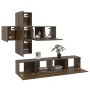 Set de muebles de TV 7 pzas madera contrachapada marrón roble von , TV-Möbel - Ref: Foro24-3114509, Preis: 195,03 €, Rabatt: %