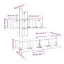 Set de muebles de TV 7 pzas madera contrachapada marrón roble von , TV-Möbel - Ref: Foro24-3114509, Preis: 195,03 €, Rabatt: %