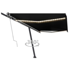Automatic awning LED wind sensor anthracite gray 500x300 cm by vidaXL, Awnings - Ref: Foro24-3069794, Price: 688,95 €, Discou...