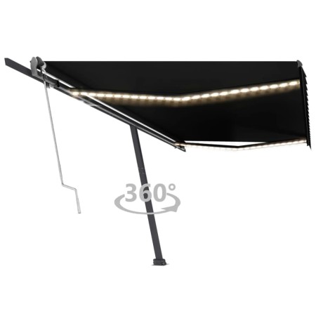 Automatische Markise LED-Windsensor Anthrazitgrau 500x300 cm von vidaXL, Markisen - Ref: Foro24-3069794, Preis: 666,47 €, Rab...
