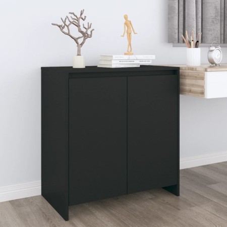 Aparador de madera contrachapada negro 70x41x75 cm de , Aparadores - Ref: Foro24-809738, Precio: 85,38 €, Descuento: %