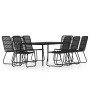 Juego de comedor de jardín 9 piezas negro de , Conjuntos de jardín - Ref: Foro24-3099184, Precio: 1,00 €, Descuento: %