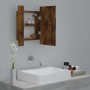 Armario de baño con espejo LED madera roble ahumado 40x12x45 cm von , Badezimmerwaschtische - Ref: Foro24-822833, Preis: 42,3...