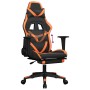 Silla gaming con reposapiés cuero sintético negro naranja von , Gaming-Stühle - Ref: Foro24-3143682, Preis: 125,76 €, Rabatt: %