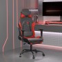 Silla gaming con reposapiés cuero sintético negro rojo by , Gaming chairs - Ref: Foro24-3143654, Price: 121,05 €, Discount: %