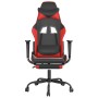 Silla gaming con reposapiés cuero sintético negro rojo by , Gaming chairs - Ref: Foro24-3143654, Price: 121,05 €, Discount: %