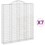 Cestas de gaviones 7 uds forma de arco hierro 200x30x220/240 cm von , Töpfe und Pflanzgefäße - Ref: Foro24-3146241, Preis: 89...