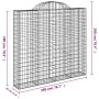 Cestas de gaviones 11 uds forma de arco hierro 200x30x180/200cm von , Töpfe und Pflanzgefäße - Ref: Foro24-3146203, Preis: 1,...