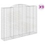 Cestas de gaviones 9 uds forma de arco hierro 300x50x220/240 cm von , Töpfe und Pflanzgefäße - Ref: Foro24-3146816, Preis: 2,...