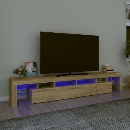 Mueble de TV con luces LED roble Sonoma 230x36,5x40 cm von , TV-Möbel - Ref: Foro24-3152788, Preis: 170,77 €, Rabatt: %