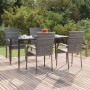 Juego de comedor para jardín 5 piezas ratán sintético gris von , Gartensets - Ref: Foro24-3156676, Preis: 324,29 €, Rabatt: %