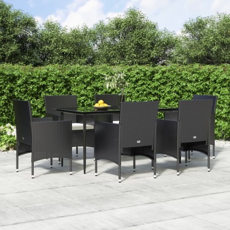 Juego de comedor de jardín 7 piezas con cojines negro von , Gartensets - Ref: Foro24-3156617, Preis: 458,14 €, Rabatt: %