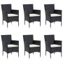 Juego de comedor de jardín 7 piezas con cojines negro von , Gartensets - Ref: Foro24-3156617, Preis: 458,14 €, Rabatt: %